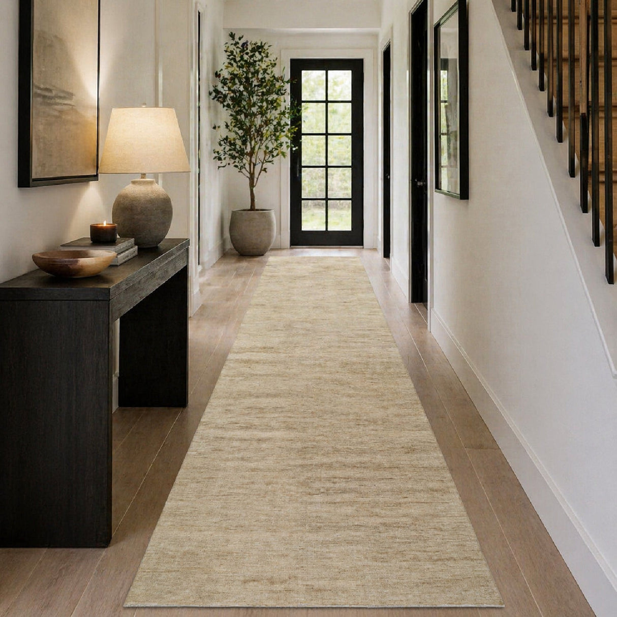 Modern European furniture - Hand-Knotted Wool Table Runner - www.oroa.com