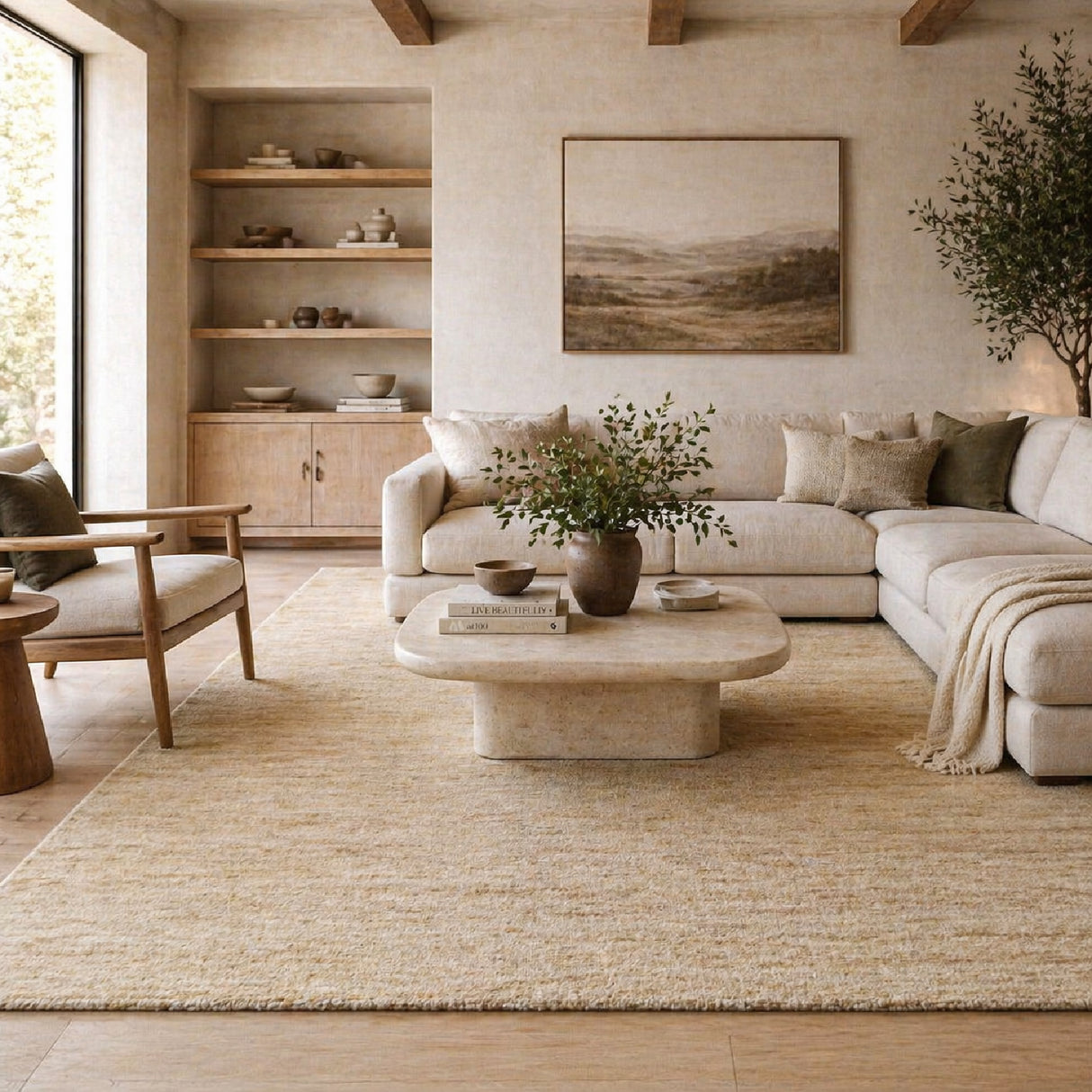 Modern European furniture - Hand-Knotted Wool Fringed Carpet - www.oroa.com