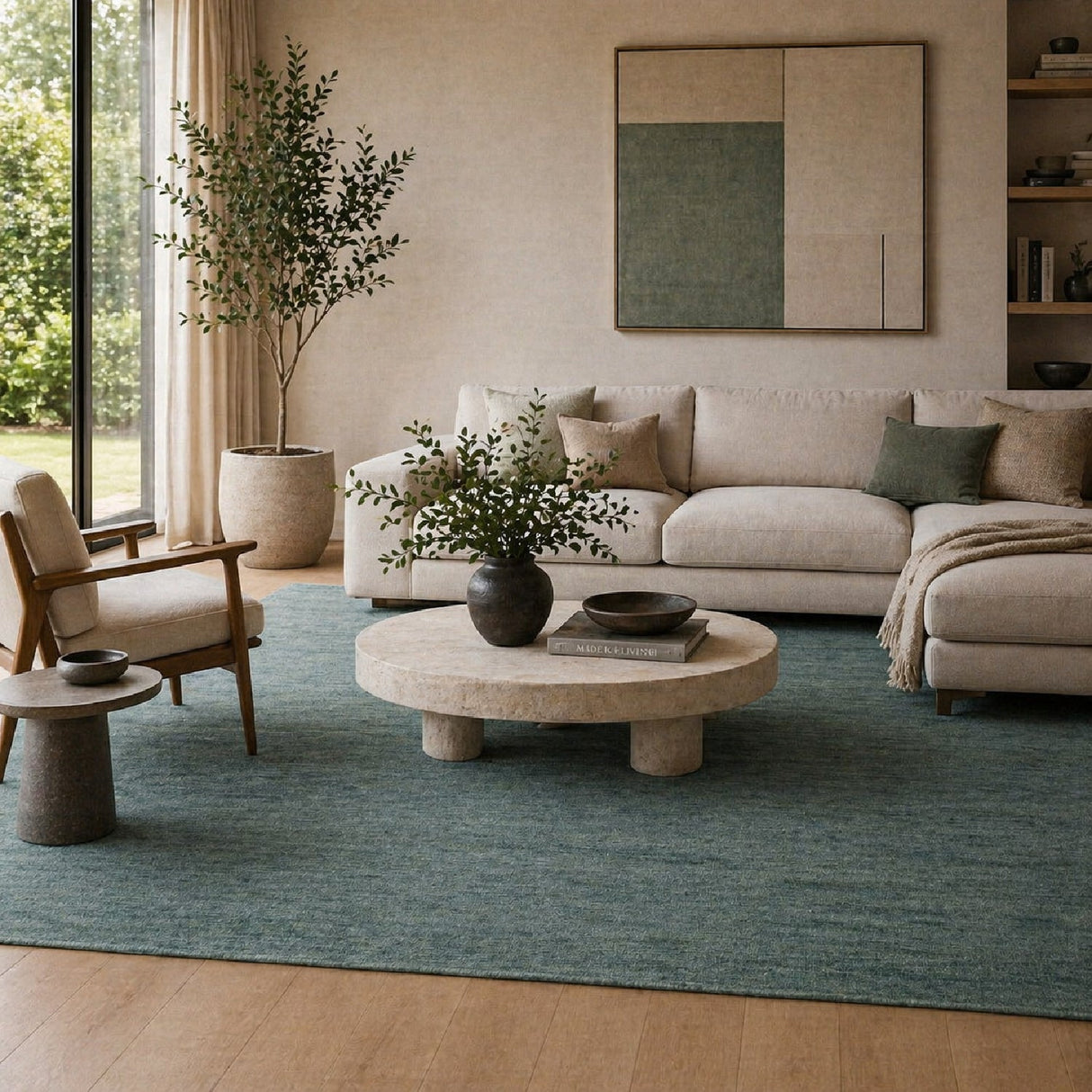 Modern European furniture - Hand-Knotted Wool Fringed Carpet - www.oroa.com
