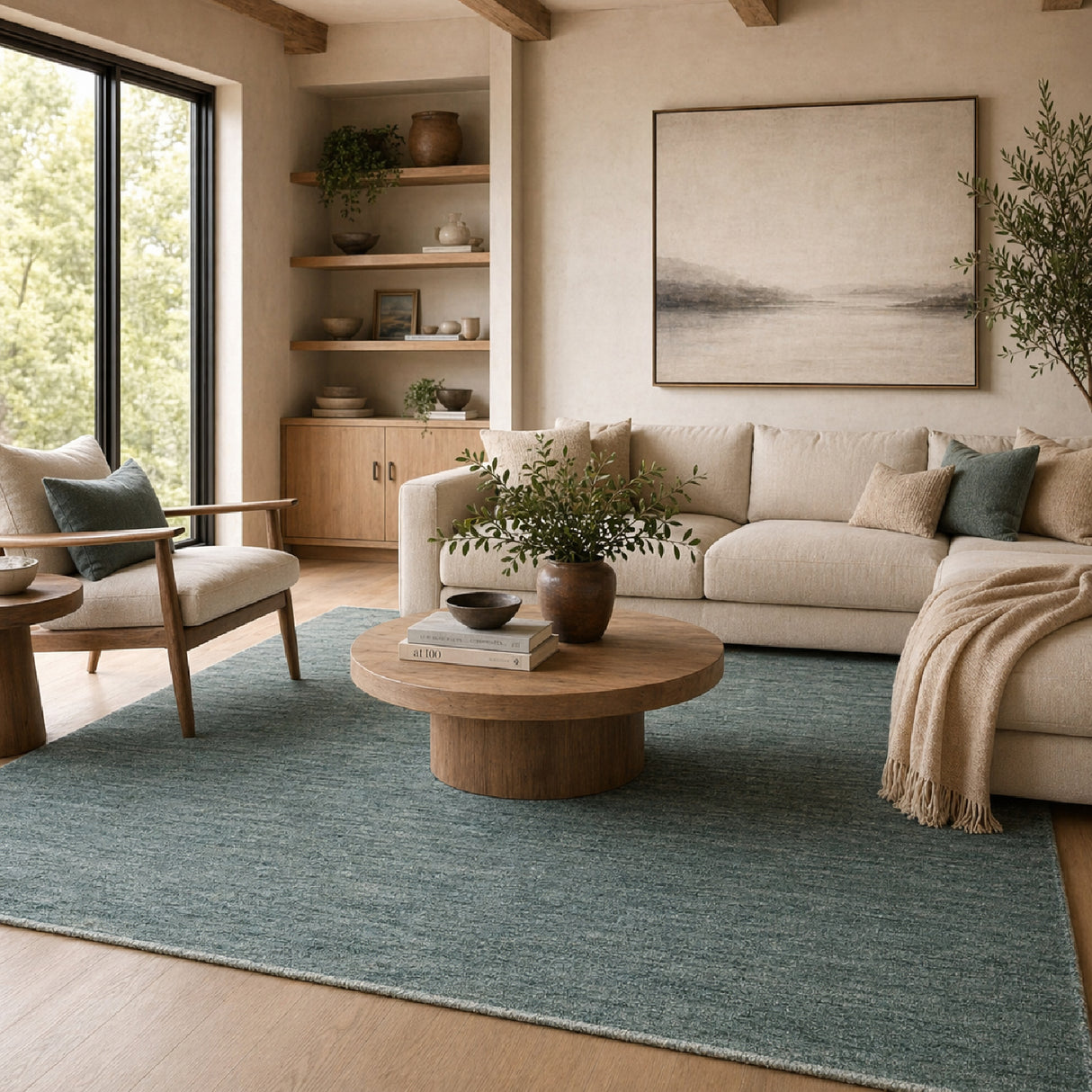 Modern European furniture - Hand-Knotted Wool Fringed Carpet - www.oroa.com