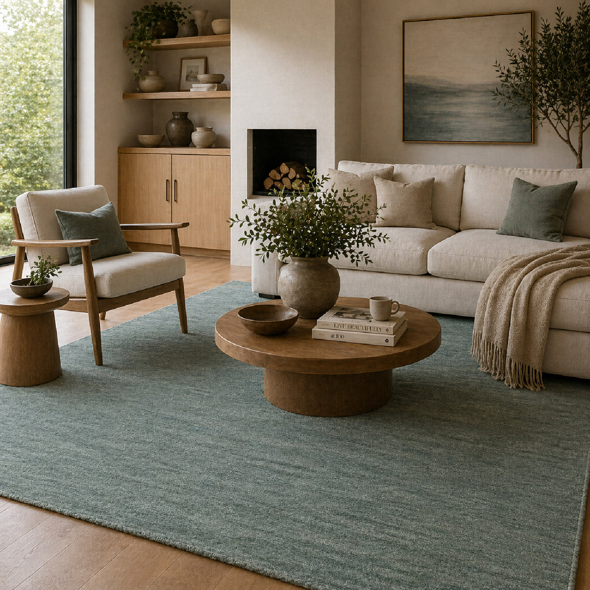 Modern European furniture - Hand-Knotted Wool Fringed Carpet - www.oroa.com