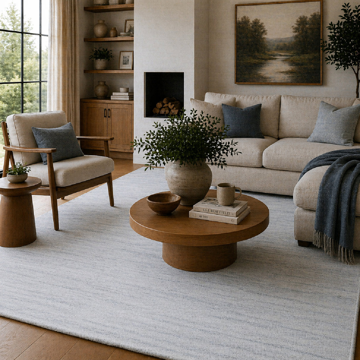 Modern European furniture - Hand-Knotted Wool Fringed Carpet - www.oroa.com