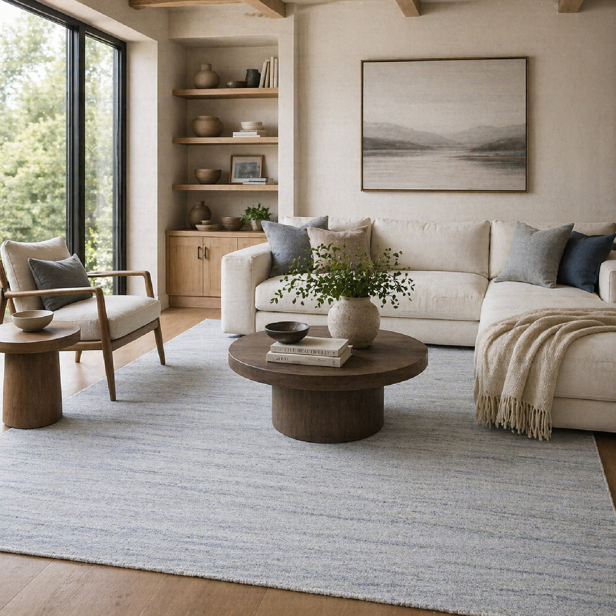 Modern European furniture - Hand-Knotted Wool Fringed Carpet - www.oroa.com
