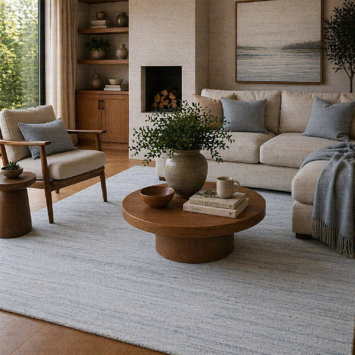 Modern European furniture - Hand-Knotted Wool Fringed Carpet - www.oroa.com