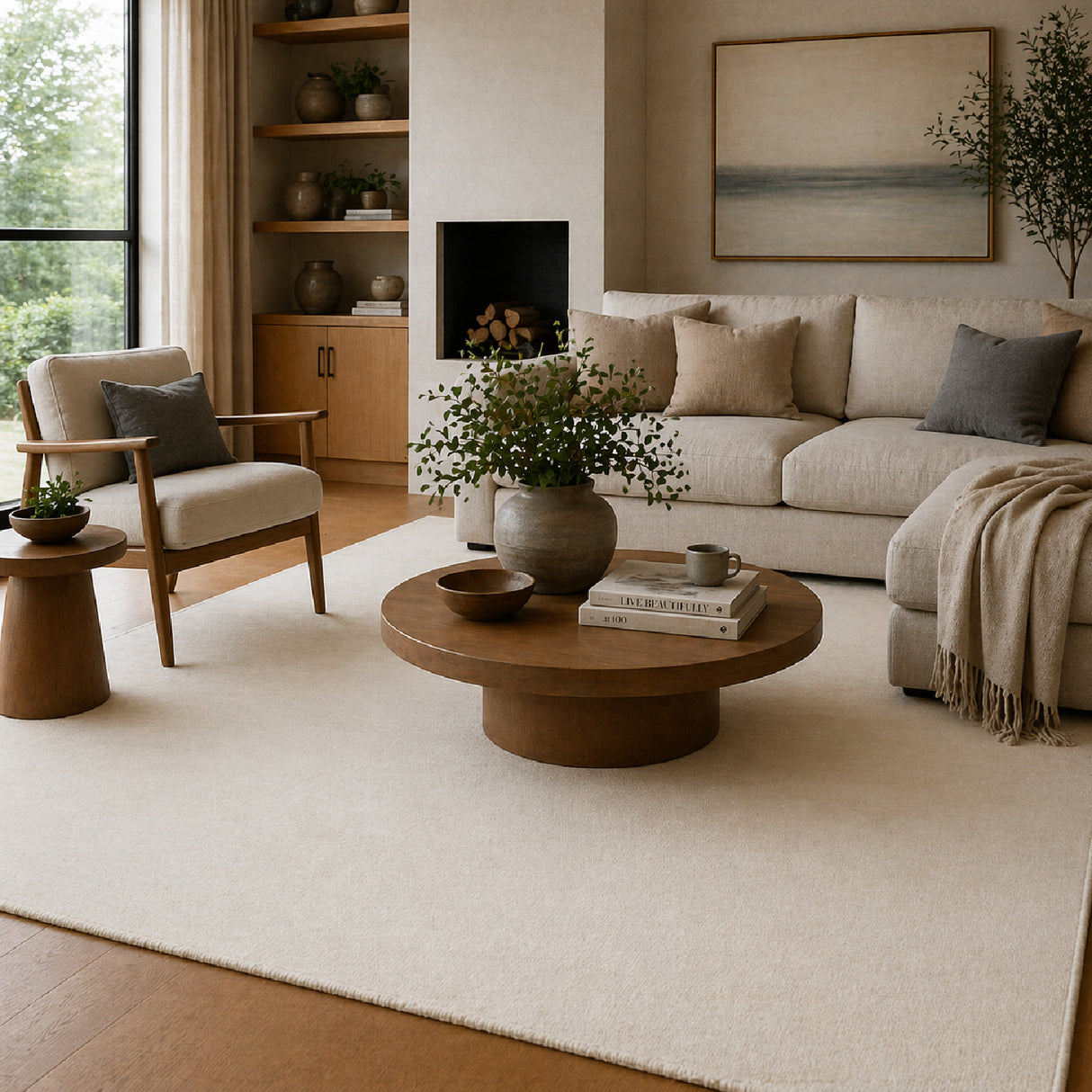 Modern European furniture - Hand-Knotted Wool Fringed Carpet - www.oroa.com