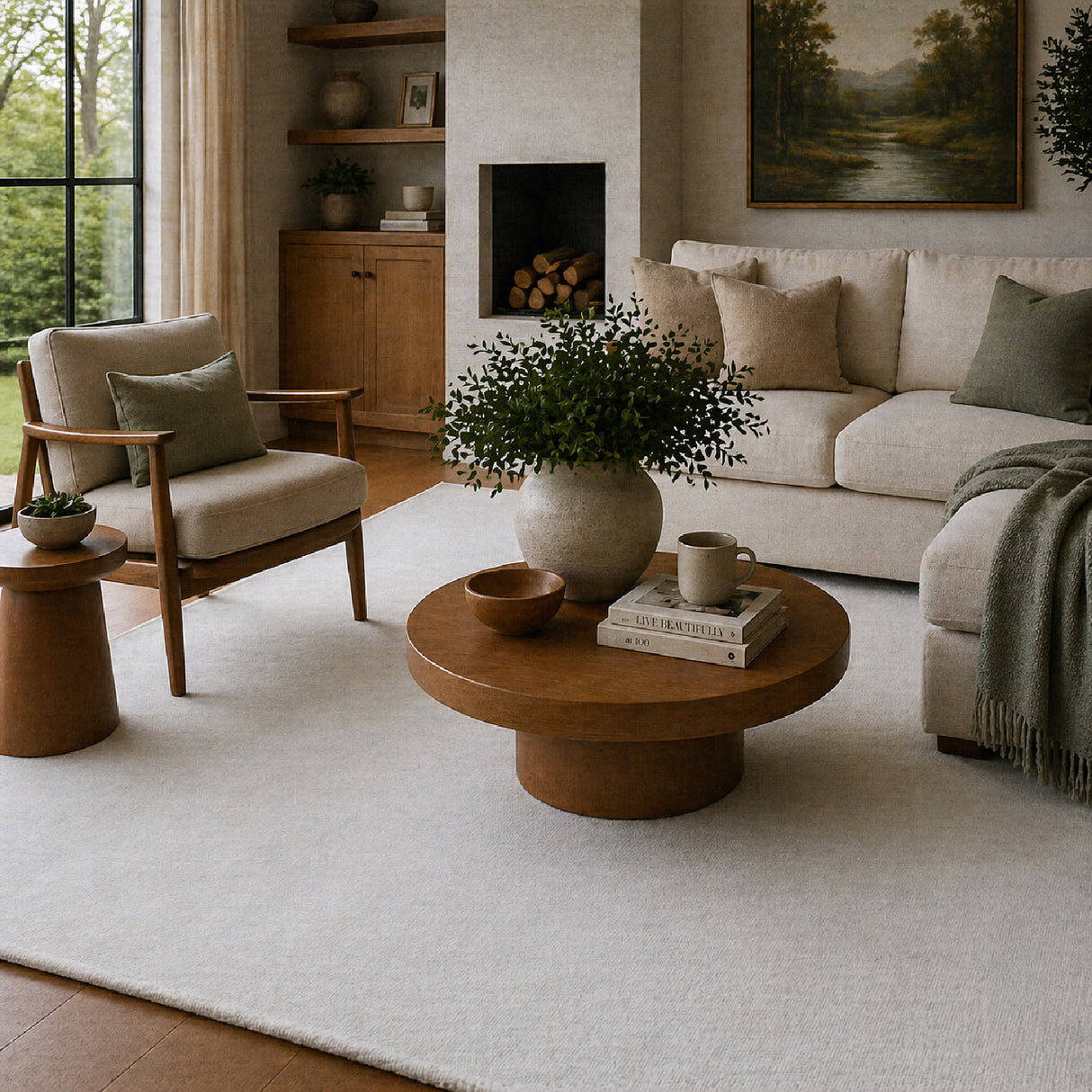 Modern European furniture - Hand-Knotted Wool Fringed Carpet - www.oroa.com