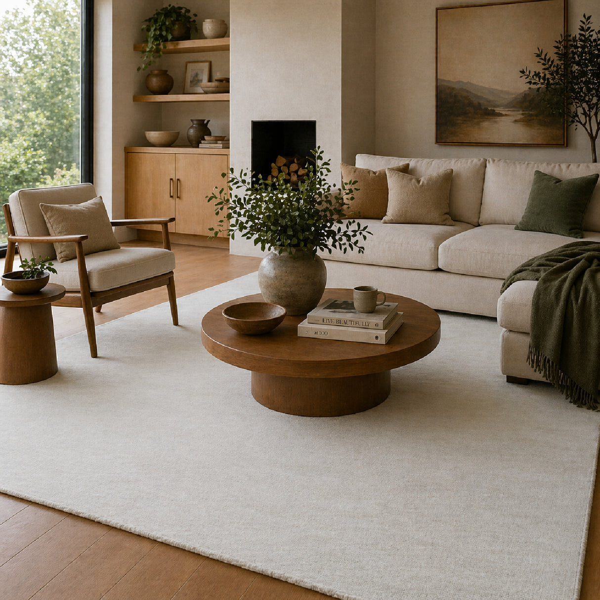 Modern European furniture - Hand-Knotted Wool Fringed Carpet - www.oroa.com