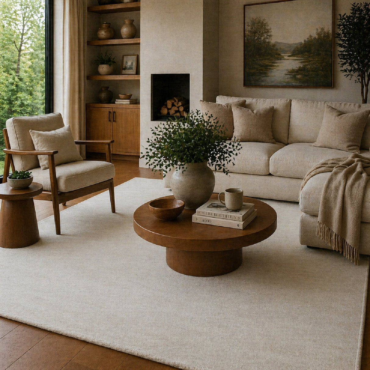 Modern European furniture - Hand-Knotted Wool Fringed Carpet - www.oroa.com