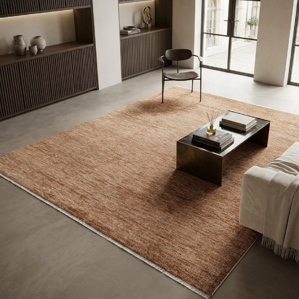 Modern European furniture - Hand-Knotted Wool Fringed Carpet - www.oroa.com