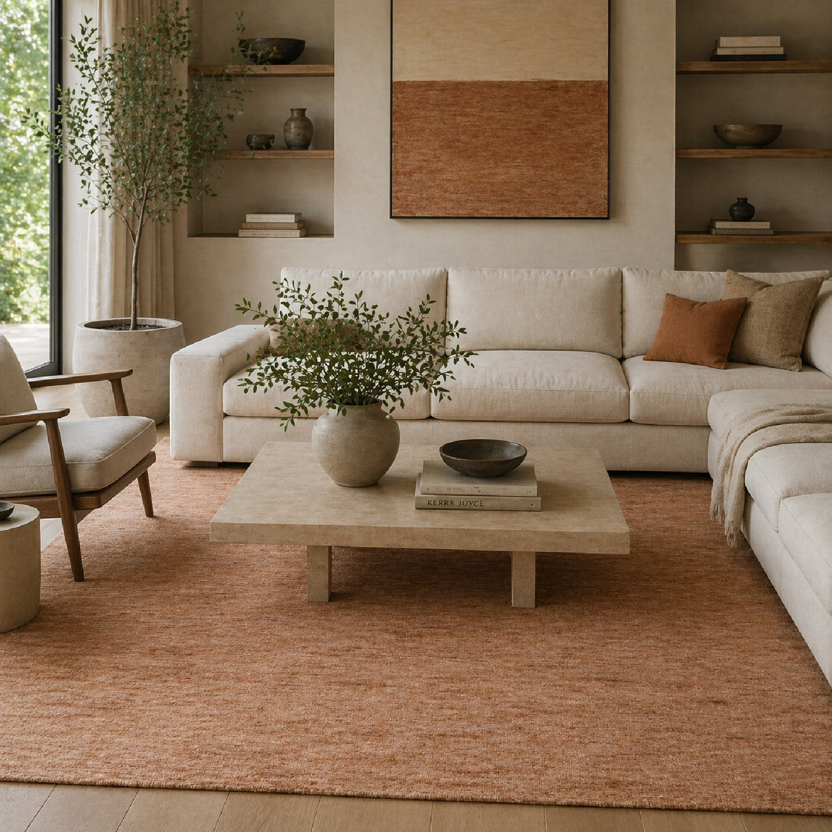 Modern European furniture - Hand-Knotted Wool Fringed Carpet - www.oroa.com