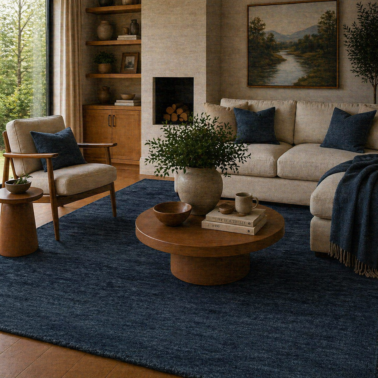 Modern European furniture - Hand-Knotted Wool Fringed Carpet - www.oroa.com