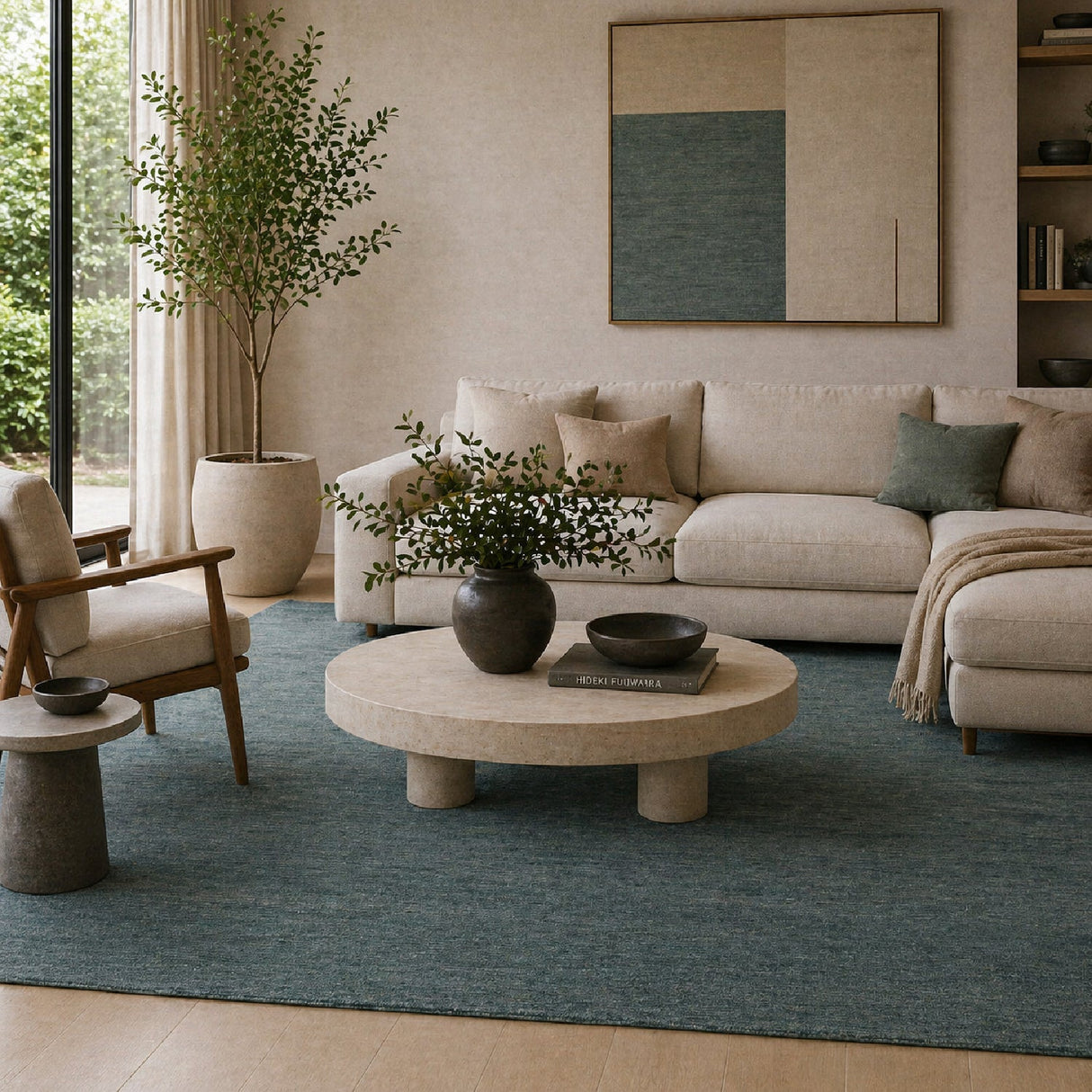 Modern European furniture - Hand-Knotted Wool Fringed Carpet - www.oroa.com