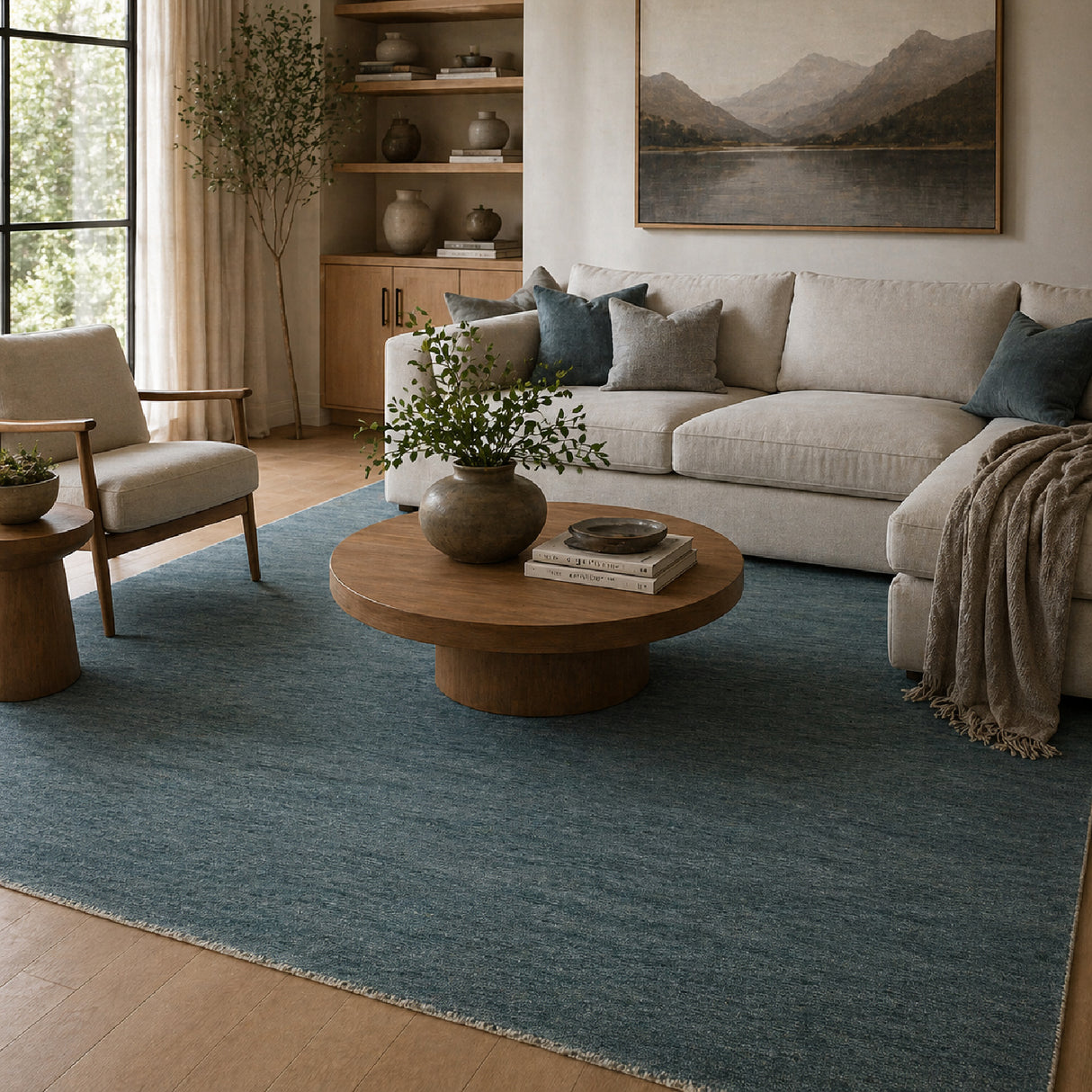 Modern European furniture - Hand-Knotted Wool Fringed Carpet - www.oroa.com