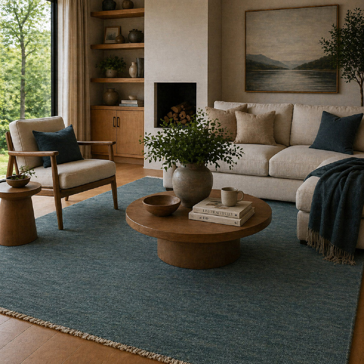 Modern European furniture - Hand-Knotted Wool Fringed Carpet - www.oroa.com