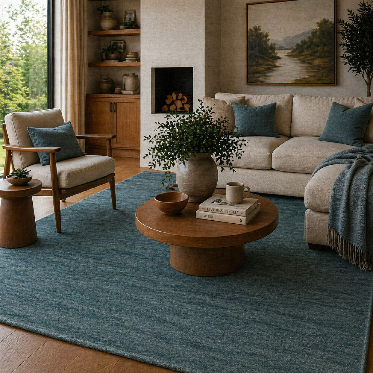 Modern European furniture - Hand-Knotted Wool Fringed Carpet - www.oroa.com