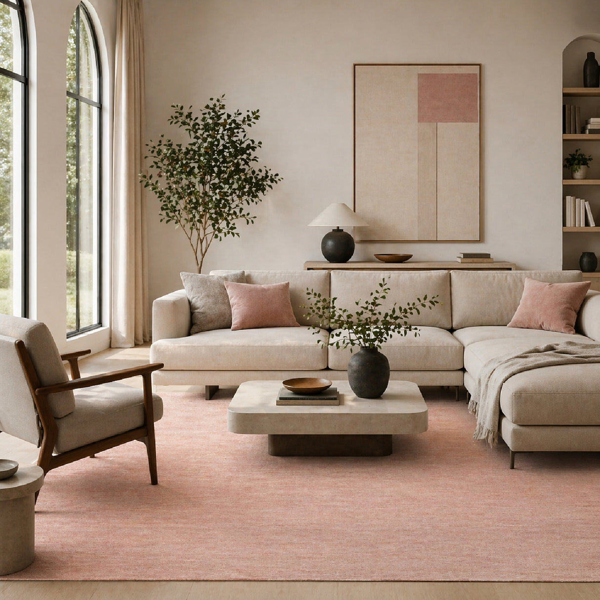 Modern European furniture - Hand-Knotted Wool Fringed Carpet - www.oroa.com