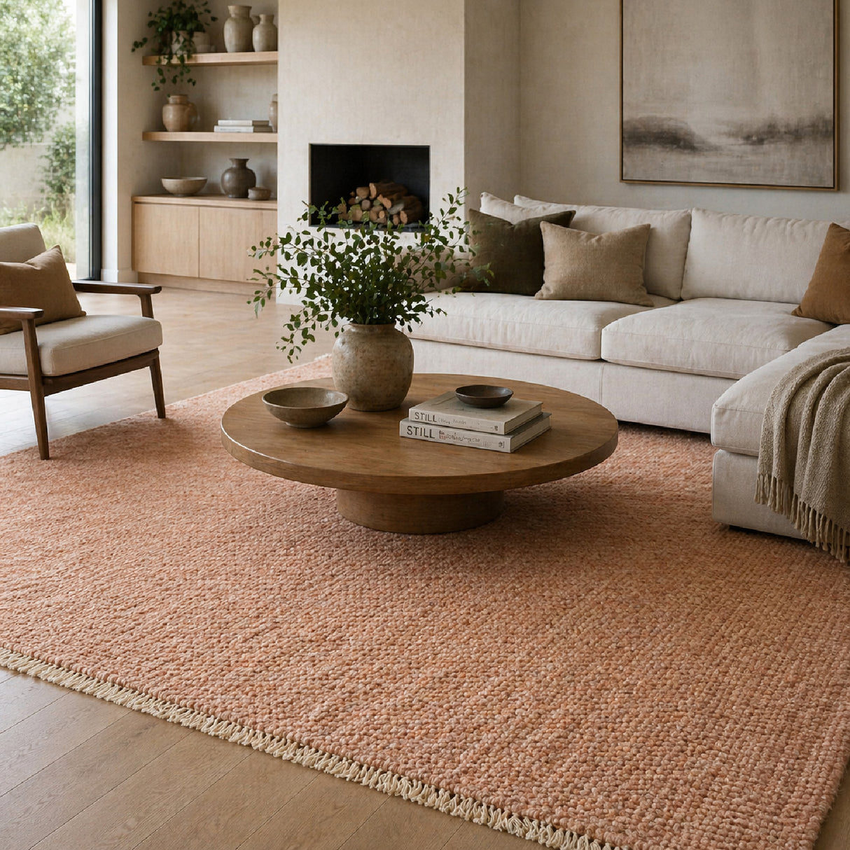 Modern European furniture - Hand-Knotted Wool Fringed Carpet - www.oroa.com