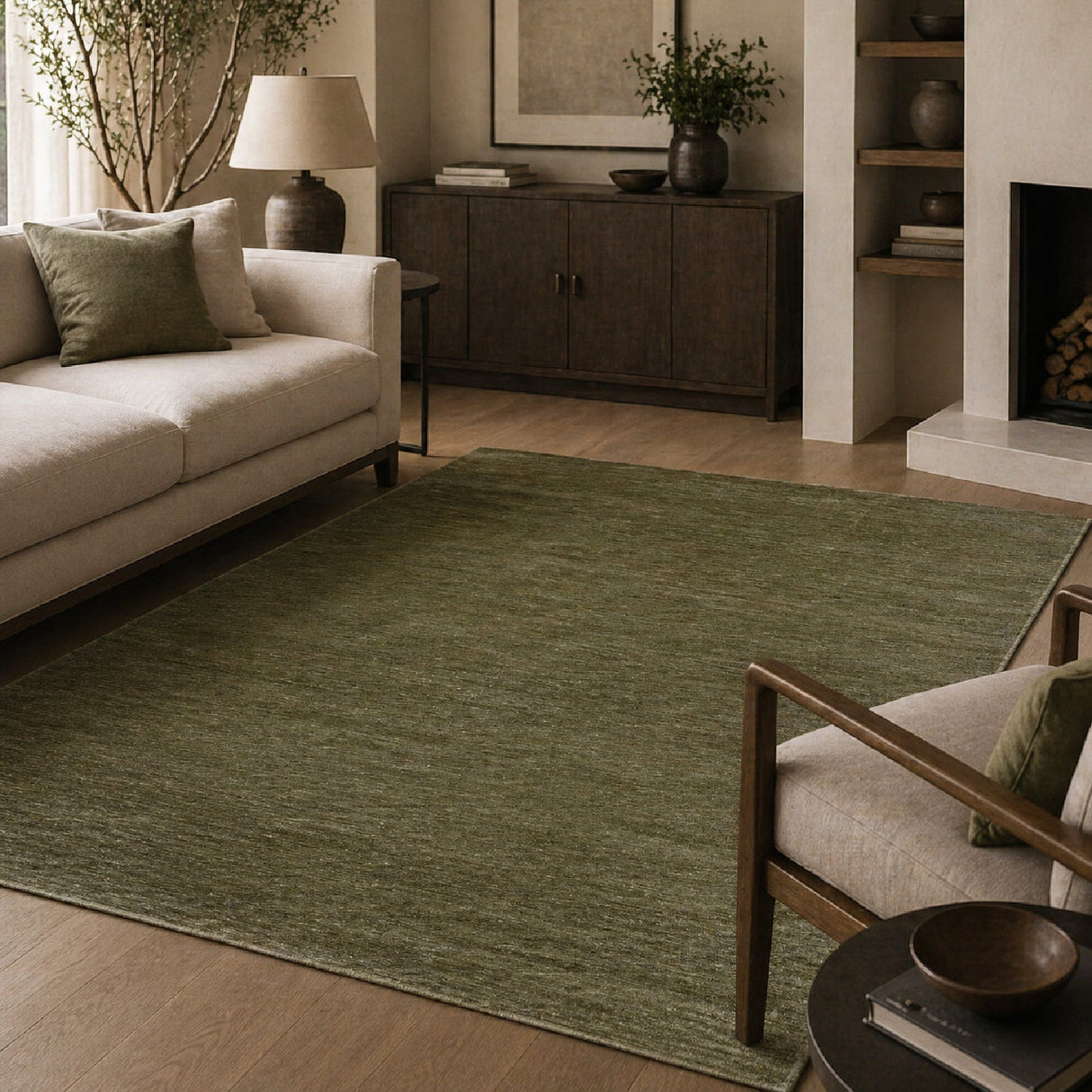 Modern European furniture - Hand-Knotted Wool Fringed Carpet - www.oroa.com