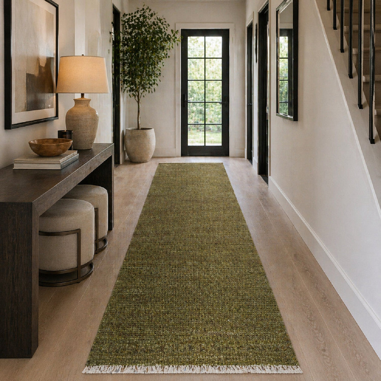 Modern European furniture - Hand-Knotted Wool Table Runner - www.oroa.com