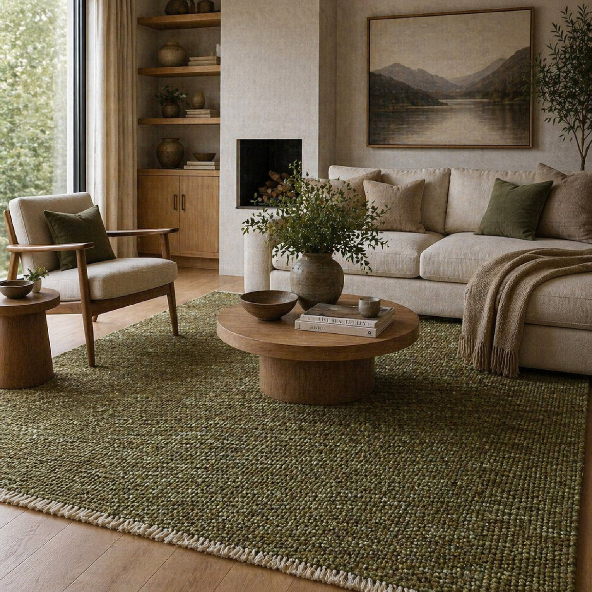 Modern European furniture - Hand-Knotted Wool Fringed Carpet - www.oroa.com