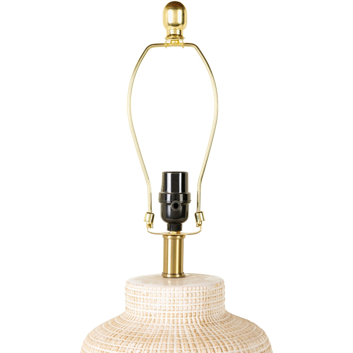 Modern European furniture - Beige Linen Ceramic Table Lamp - www.oroa.com