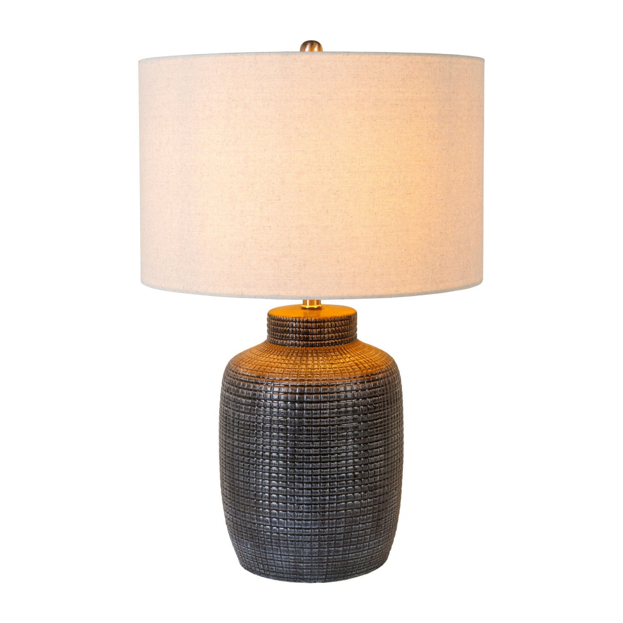 Modern European furniture - Beige Linen Ceramic Table Lamp - www.oroa.com