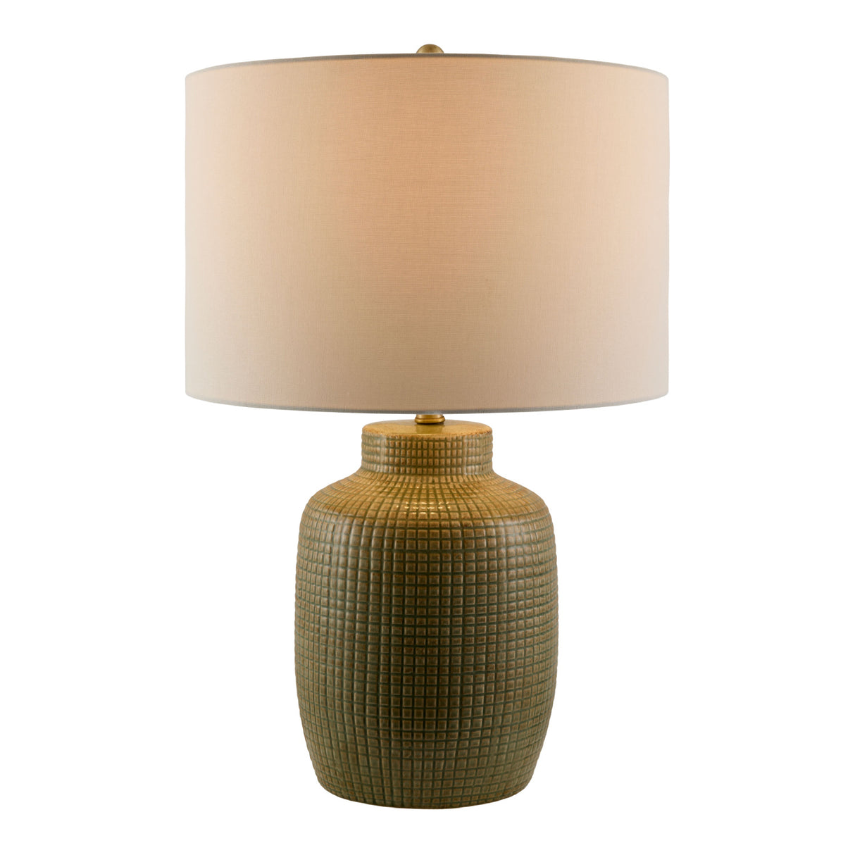 White Linen Ceramic Table Lamp | Oroa.com