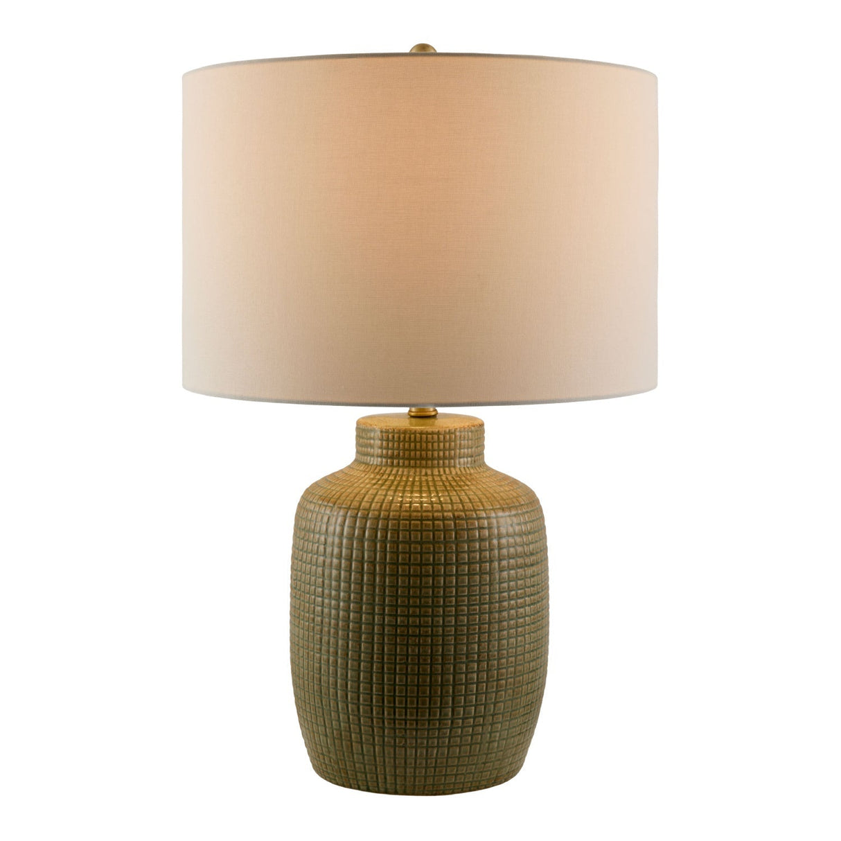 Modern European furniture - White Linen Ceramic Table Lamp - www.oroa.com