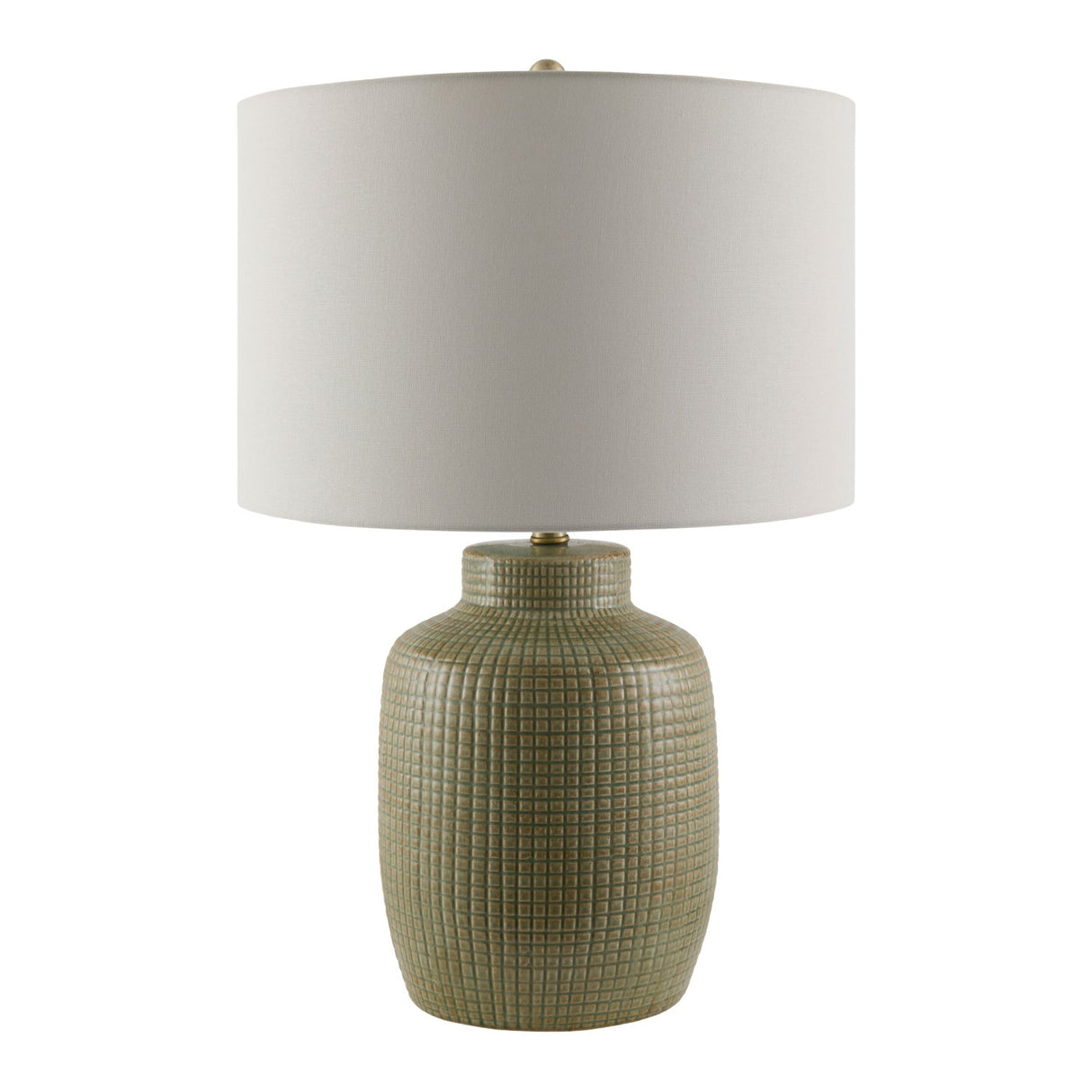 Modern European furniture - White Linen Ceramic Table Lamp - www.oroa.com