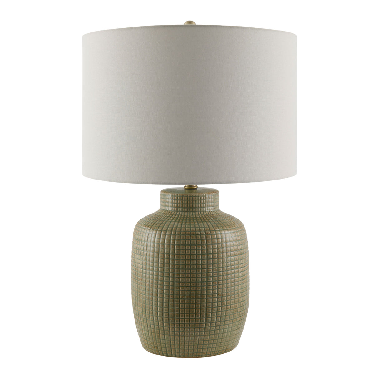 Modern European furniture - White Linen Ceramic Table Lamp - www.oroa.com