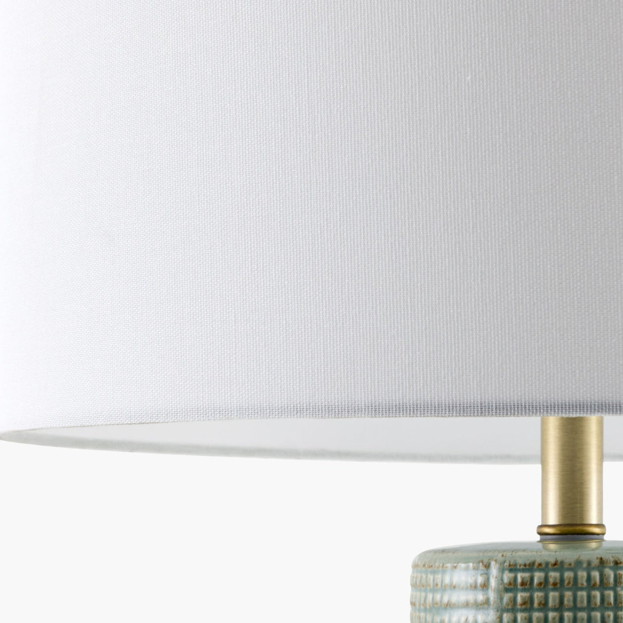 Modern European furniture - White Linen Ceramic Table Lamp - www.oroa.com