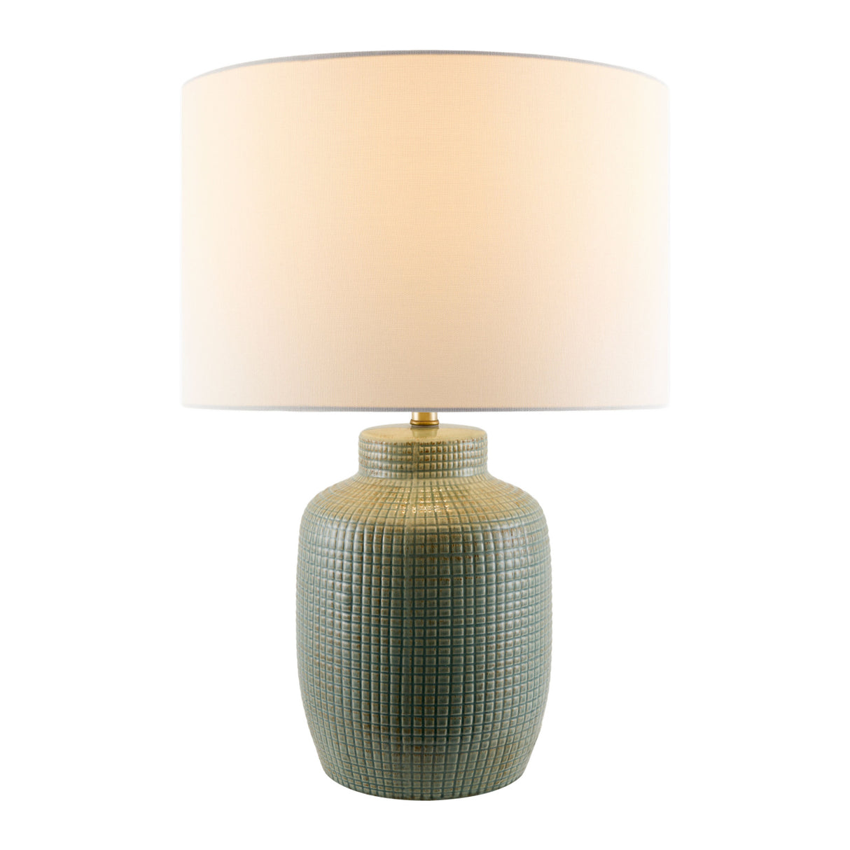 Modern European furniture - White Linen Ceramic Table Lamp - www.oroa.com