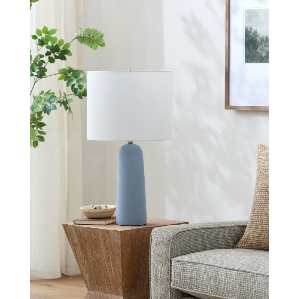 Hand-Painted Concrete Table Lamp | Oroa.com