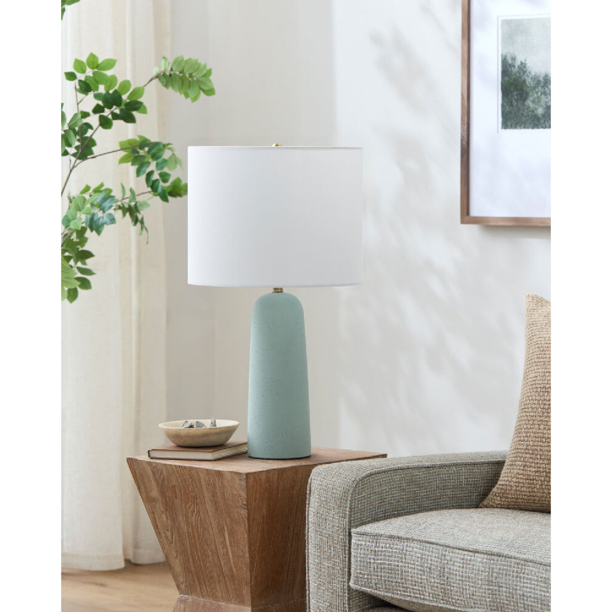 Hand-Painted Concrete Table Lamp | Oroa.com