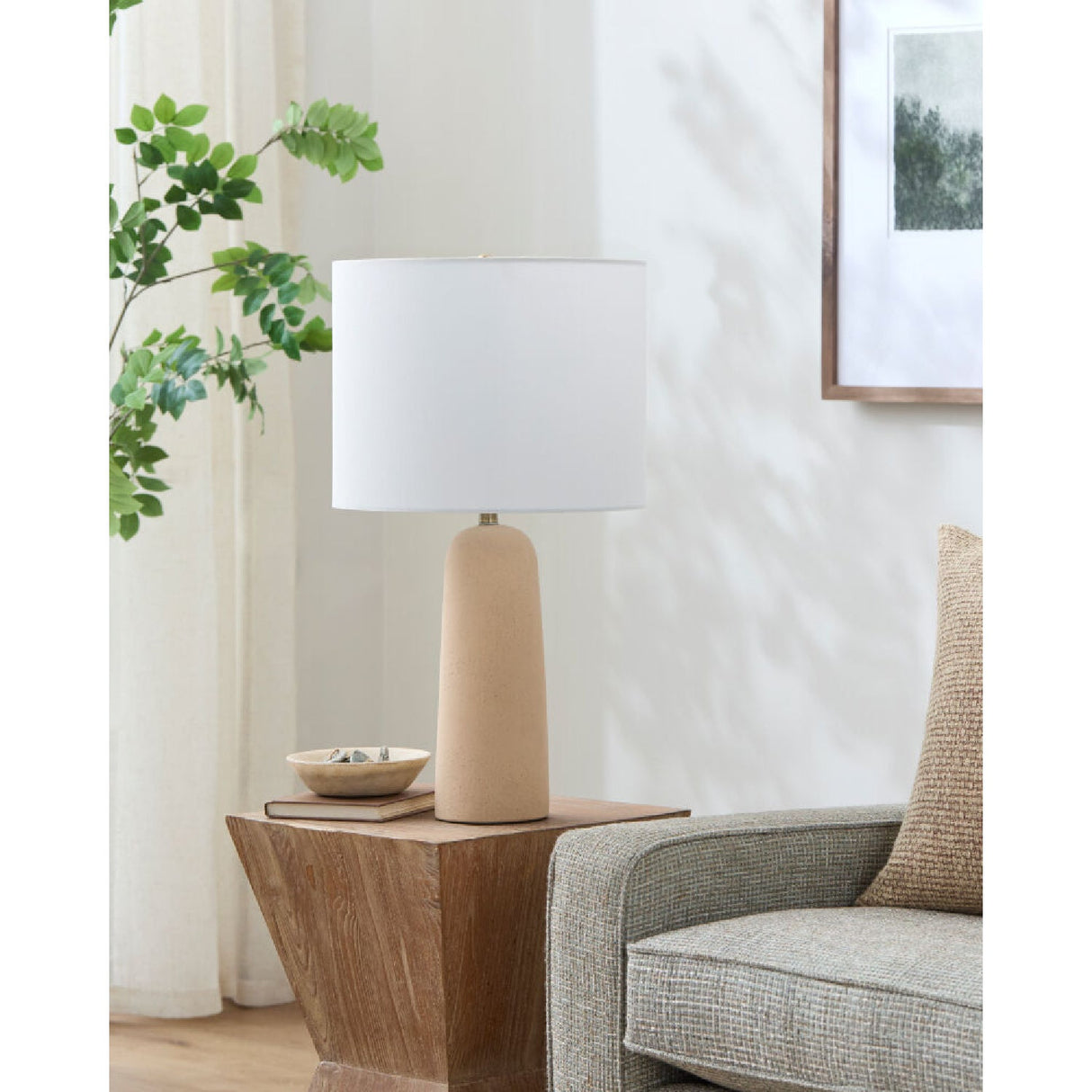 Modern European furniture - Hand-Painted Concrete Table Lamp - www.oroa.com