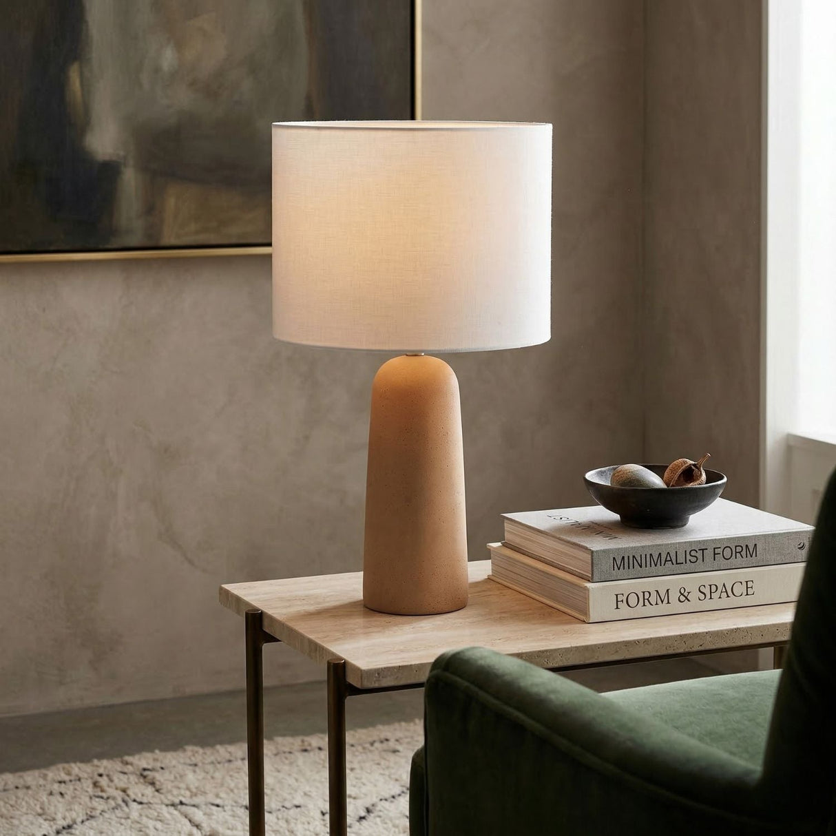 Modern European furniture - Hand-Painted Concrete Table Lamp - www.oroa.com