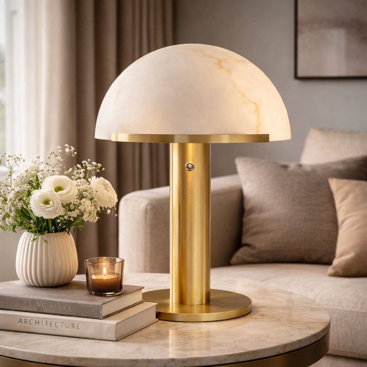 Modern European furniture - Dome Shade Table Lamp - www.oroa.com