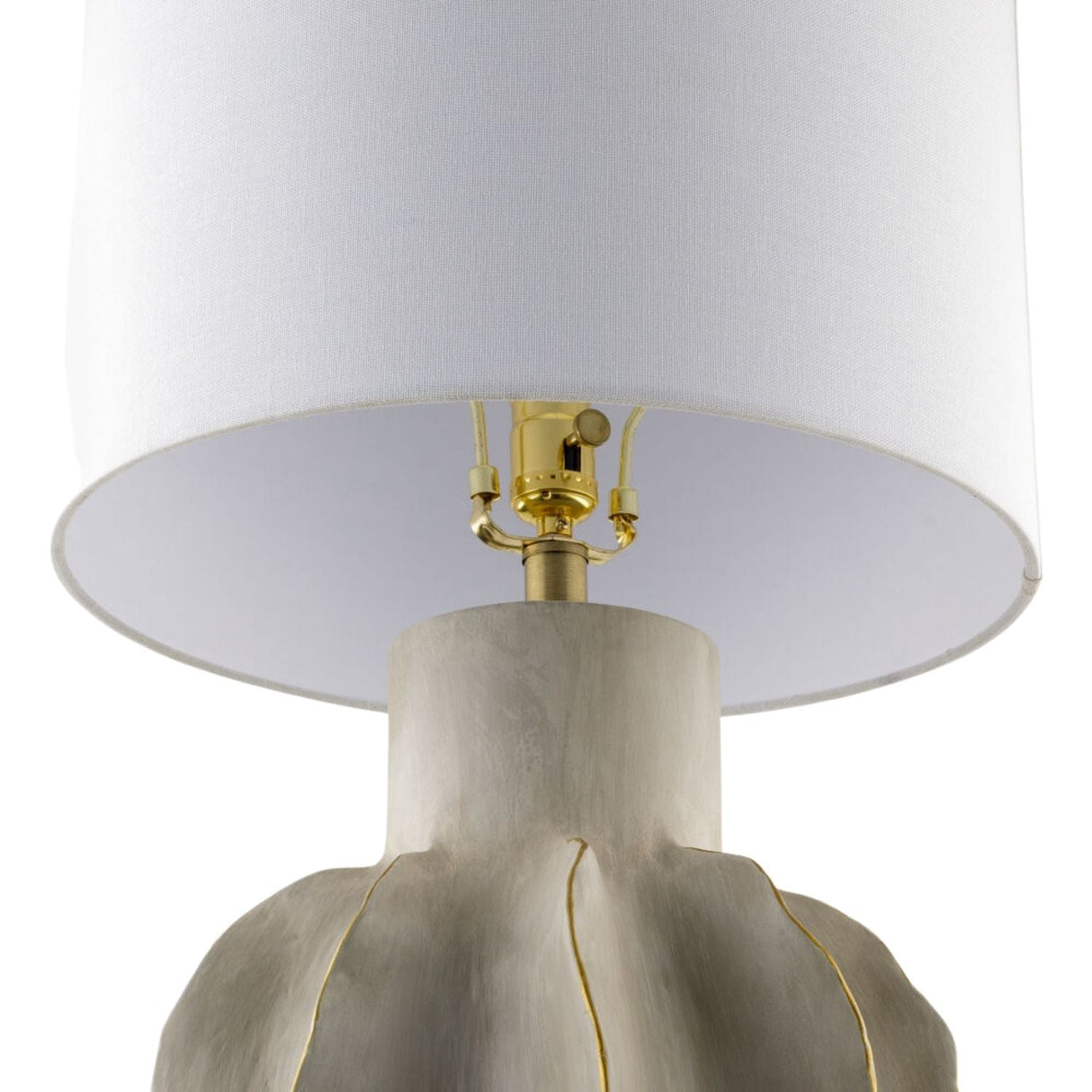 Modern European furniture - Gray Scuptured Accent Table Lamp - www.oroa.com