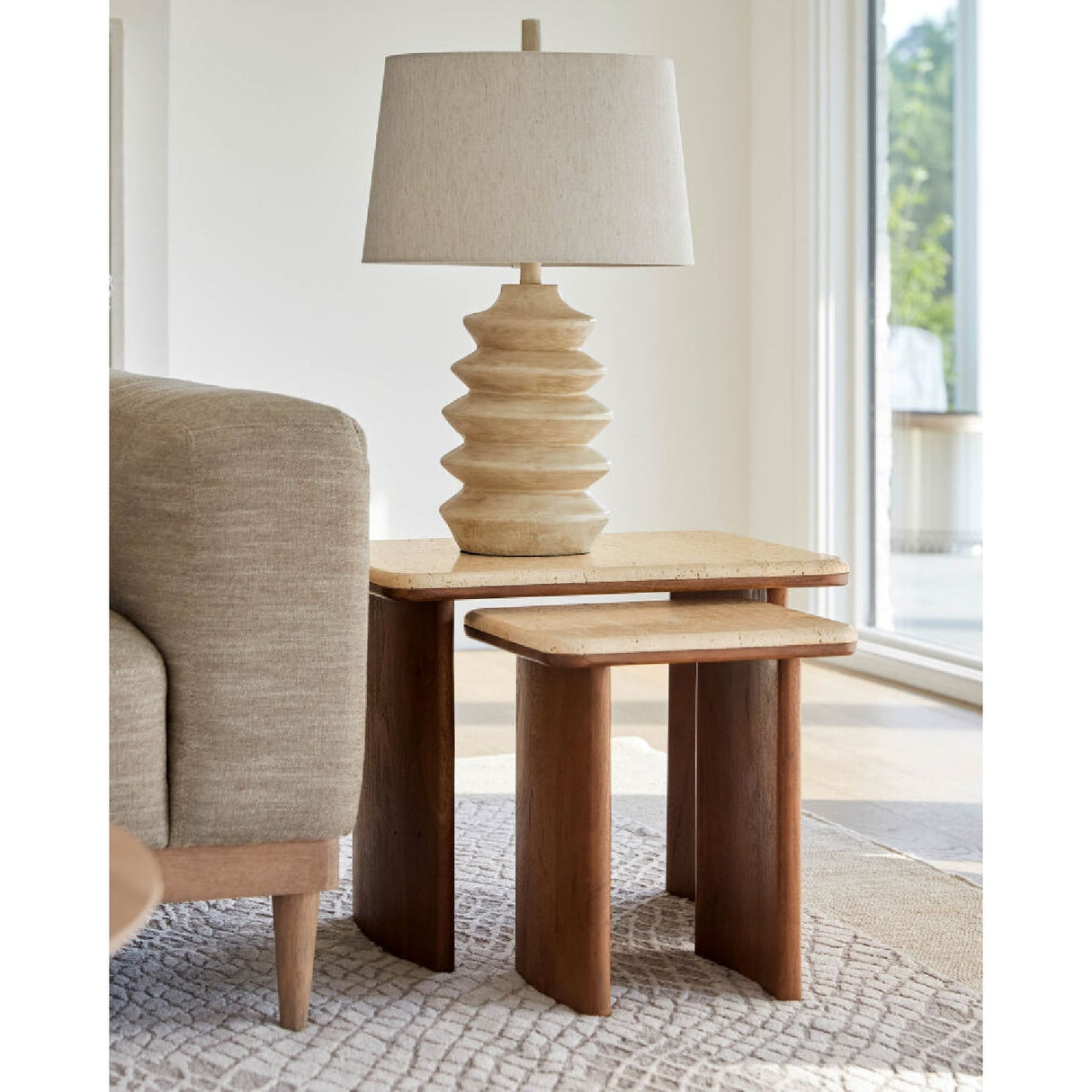 Modern European furniture - Painted Cream Accent Table Lamp - www.oroa.com