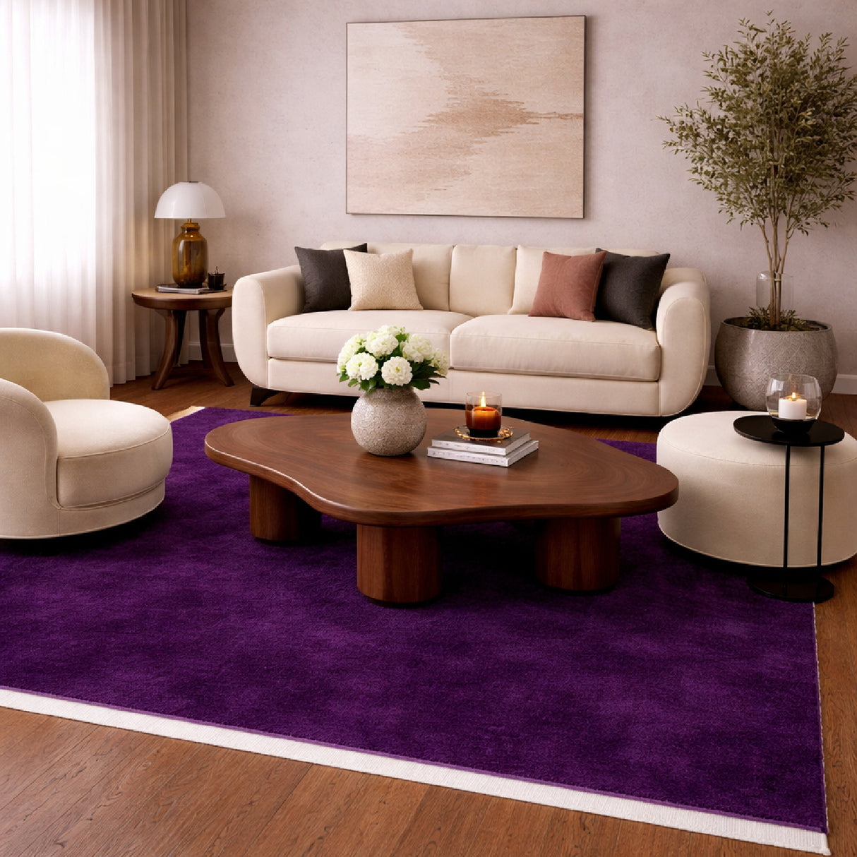 Modern European furniture - Hand-Loomed Wool Fringe Square Carpet - www.oroa.com