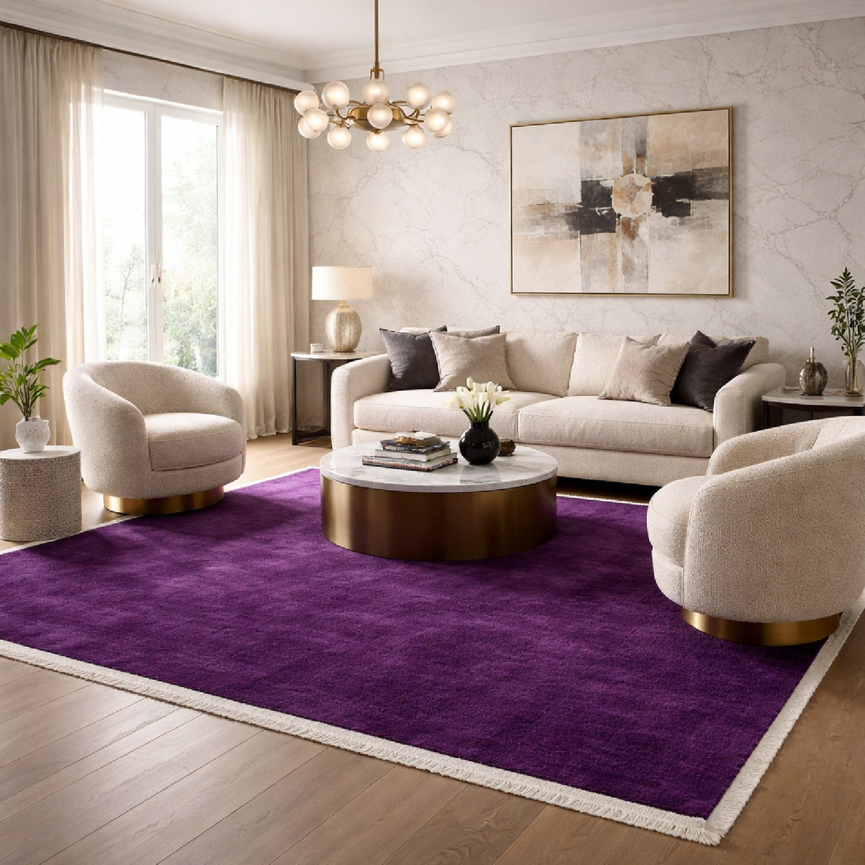 Modern furniture - Hand-Loomed Wool Fringe Carpet - www.oroa.com