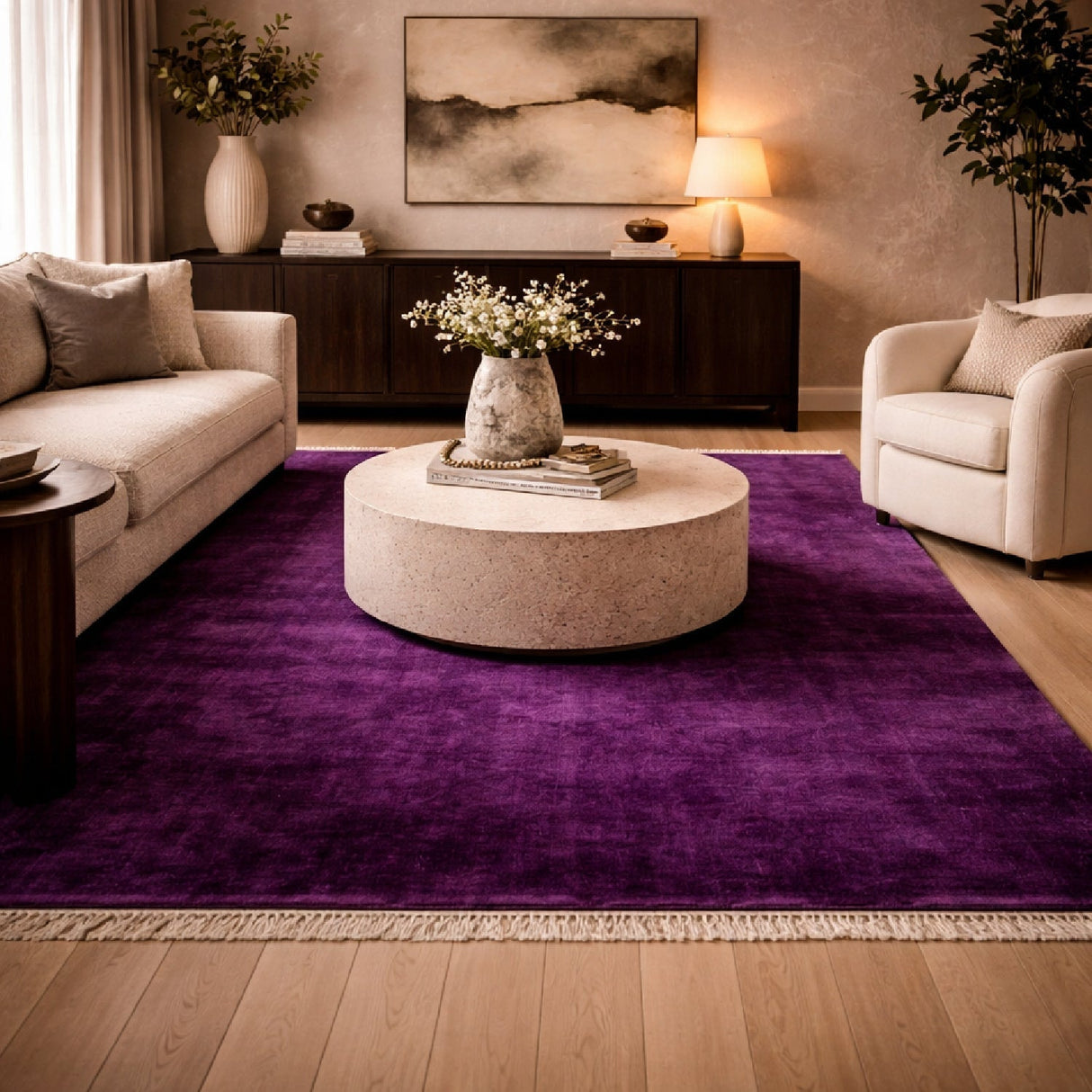 Modern furniture - Hand-Loomed Wool Fringe Table Runner - www.oroa.com