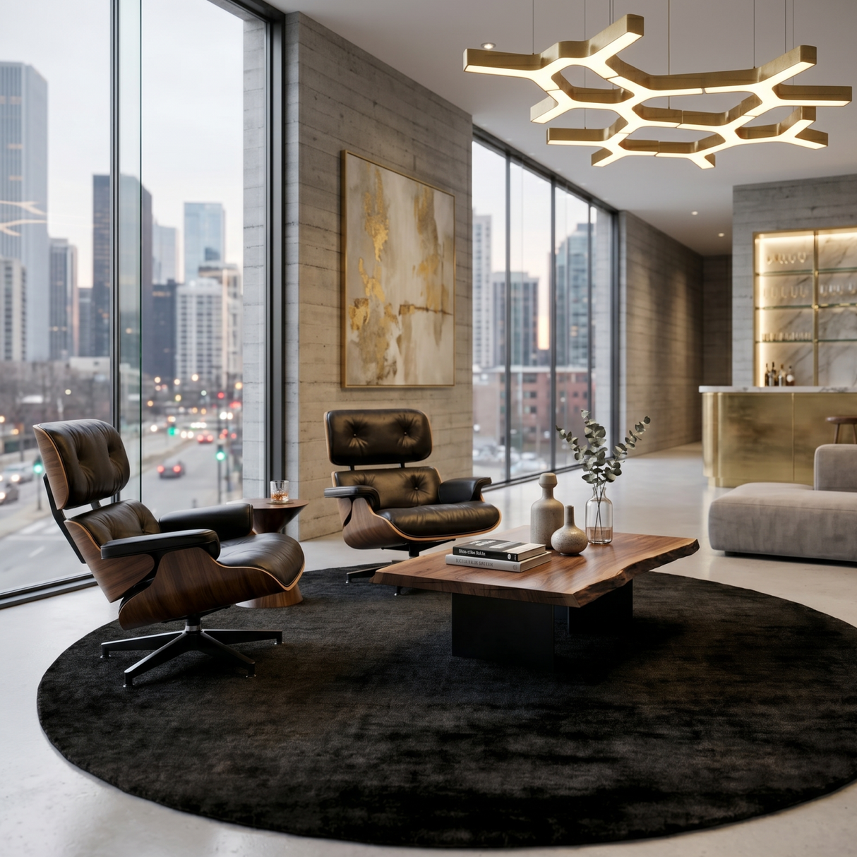 Modern furniture - Hand-Loomed Wool Fringe Round Carpet - www.oroa.com
