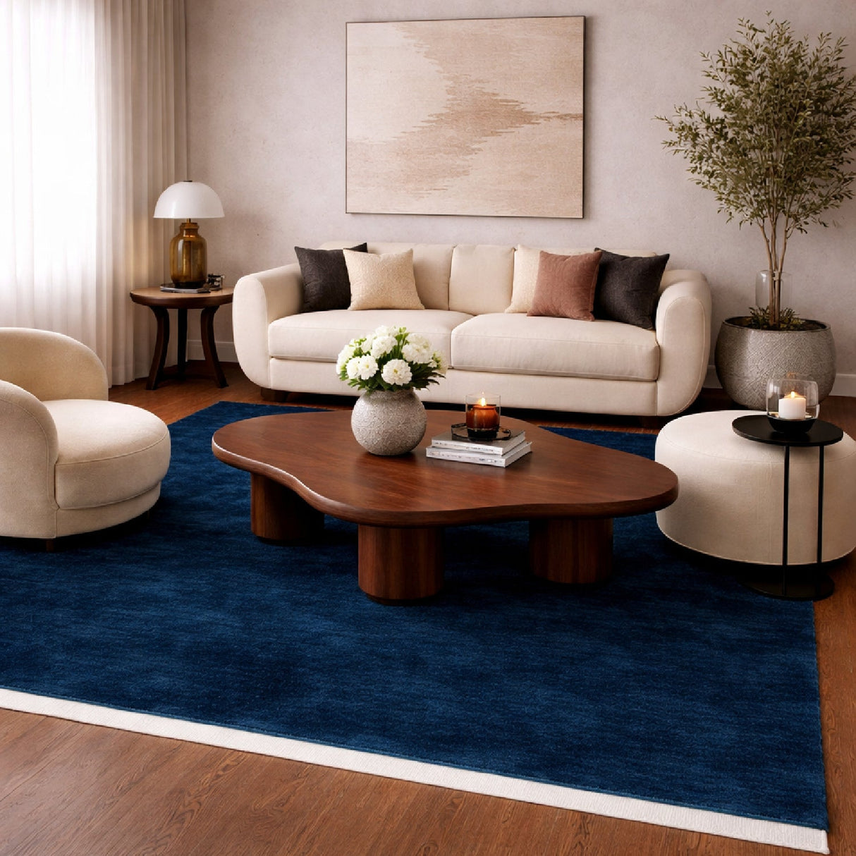 Modern European furniture - Hand-Loomed Wool Fringe Square Carpet - www.oroa.com