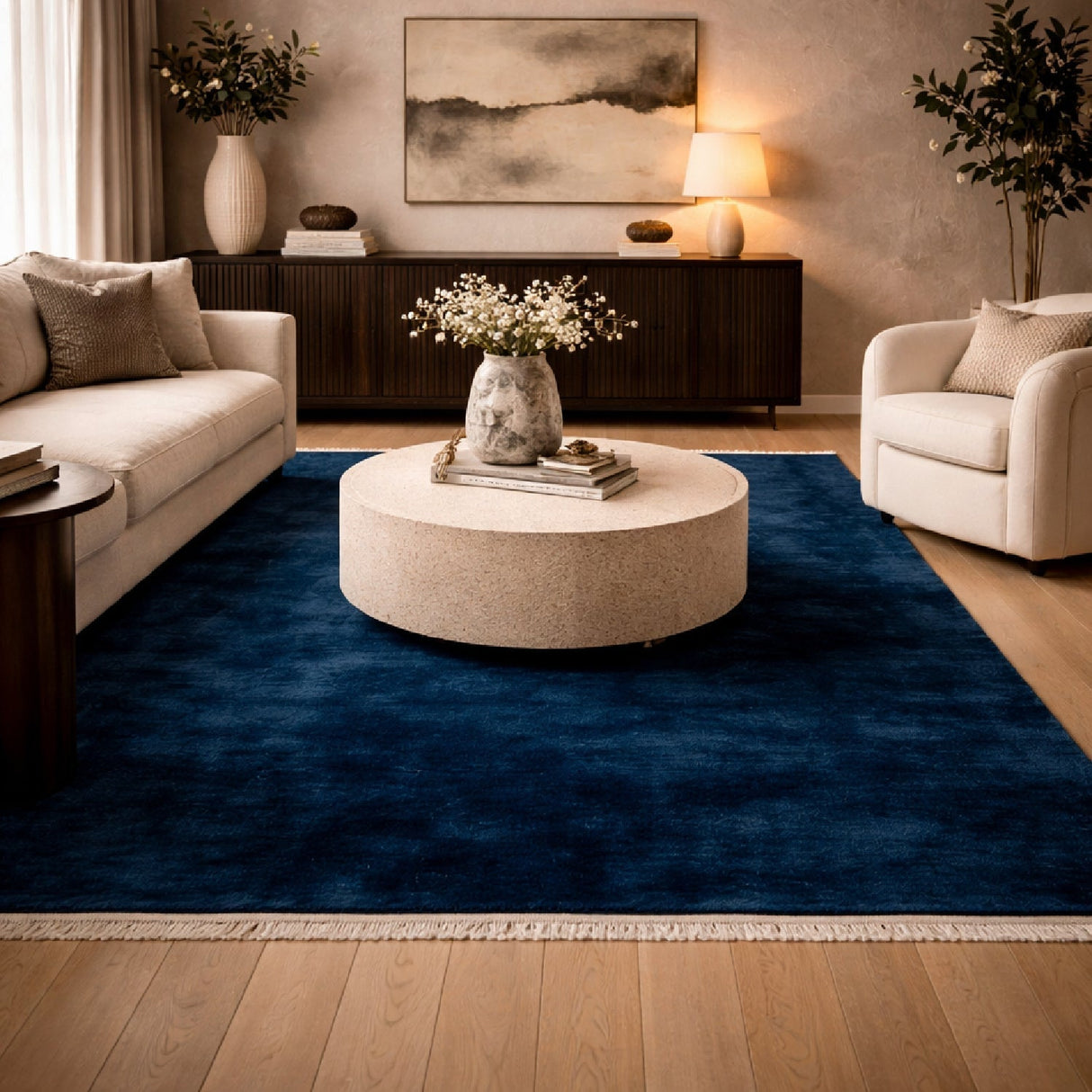 Modern furniture - Hand-Loomed Wool Fringe Table Runner - www.oroa.com