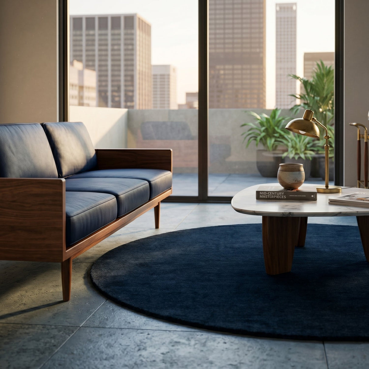 Modern furniture - Hand-Loomed Wool Fringe Round Carpet - www.oroa.com