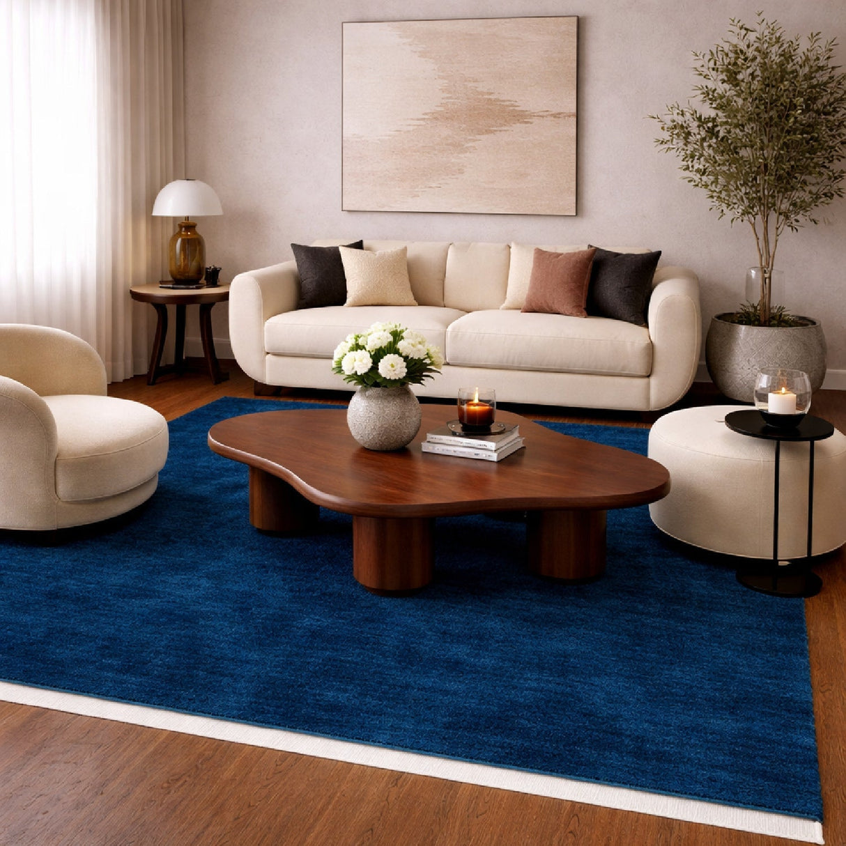 Modern European furniture - Hand-Loomed Wool Fringe Square Carpet - www.oroa.com