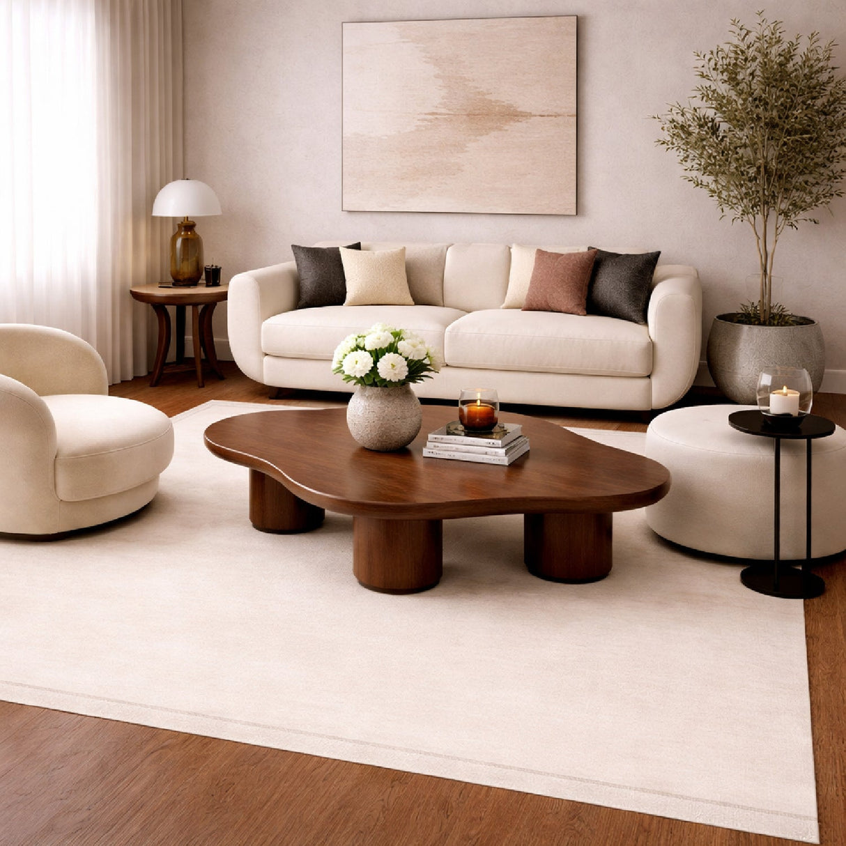 Modern European furniture - Hand-Loomed Wool Fringe Square Carpet - www.oroa.com