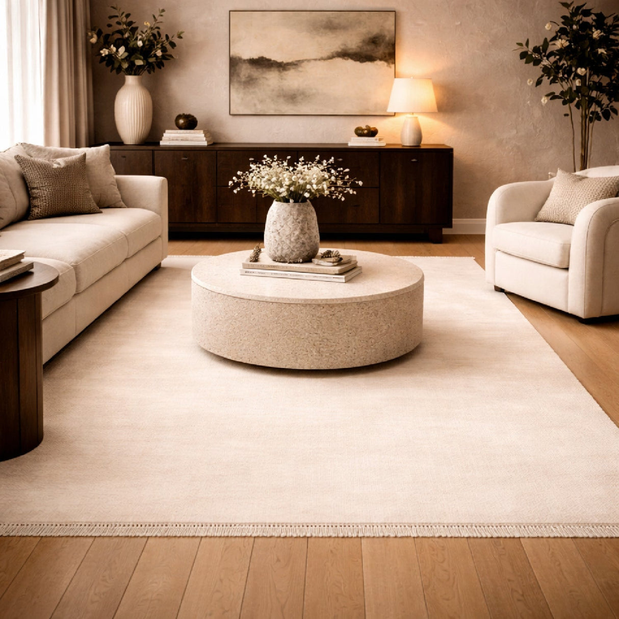 Modern furniture - Hand-Loomed Wool Fringe Table Runner - www.oroa.com