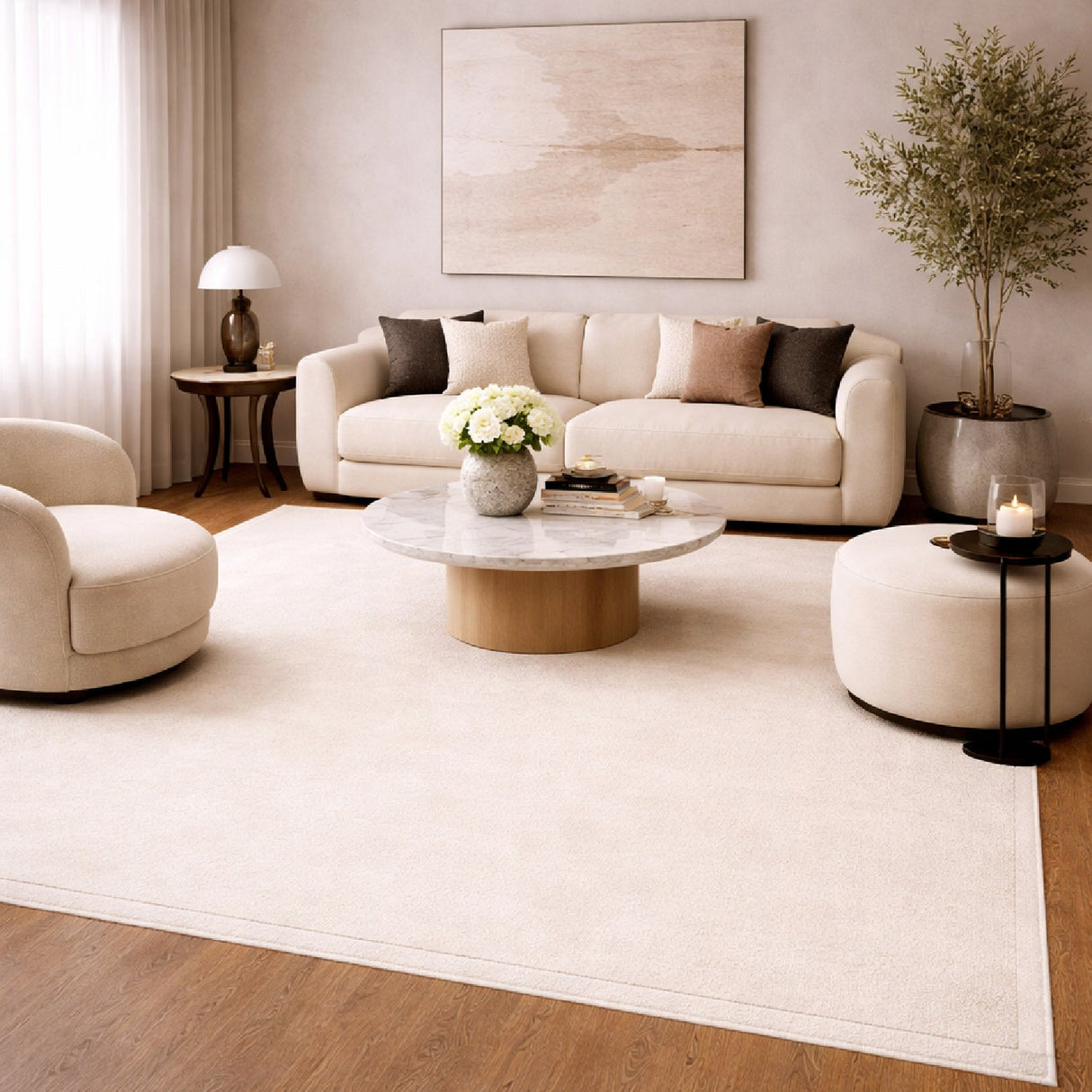 Modern European furniture - Hand-Loomed Wool Fringe Square Carpet - www.oroa.com
